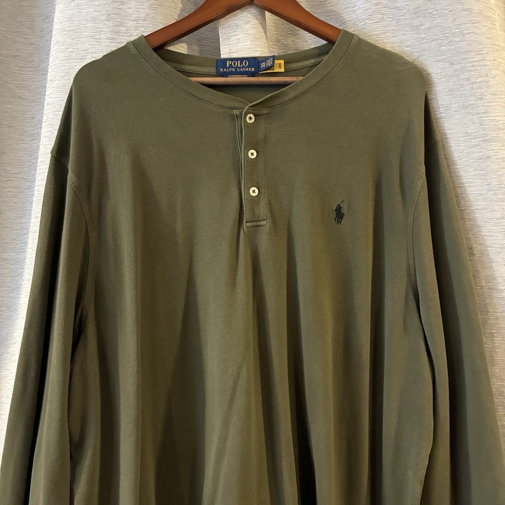 Polo Ralph Lauren Rugby Long Sleeve Men XXL Pullover Sweater 1/4 Button - Picture 3 of 7
